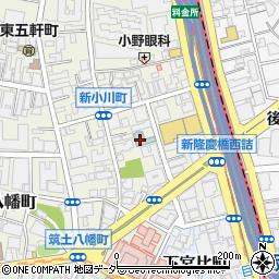 東京都新宿区新小川町3-26周辺の地図