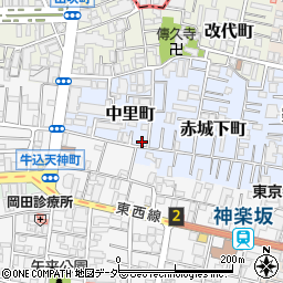 東京都新宿区中里町17周辺の地図