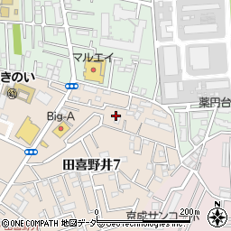 千葉県船橋市田喜野井7丁目21周辺の地図