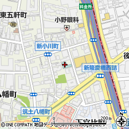 東京都新宿区新小川町3-27周辺の地図
