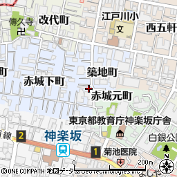 東京都新宿区築地町1周辺の地図