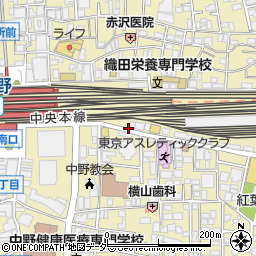 東京都中野区中野2丁目11周辺の地図