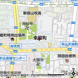 東京都新宿区東榎町12周辺の地図