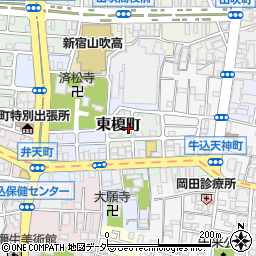 東京都新宿区東榎町2周辺の地図