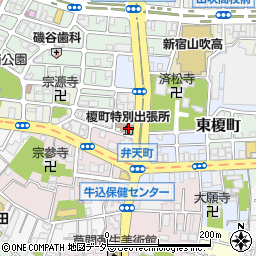 新宿区榎町特別出張所周辺の地図