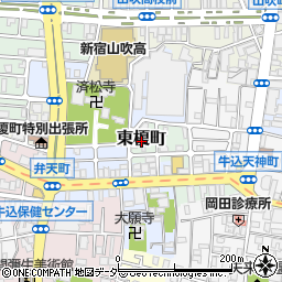 東京都新宿区東榎町12-3周辺の地図