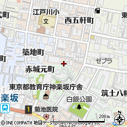 東京都新宿区西五軒町1周辺の地図