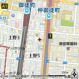 東京都台東区上野5丁目15-7周辺の地図