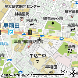 早稲田通り周辺の地図