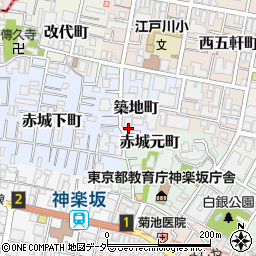 東京都新宿区築地町21周辺の地図