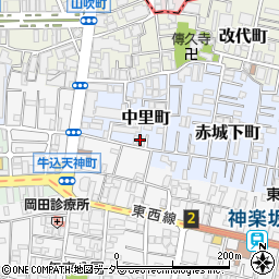 東京都新宿区中里町13周辺の地図