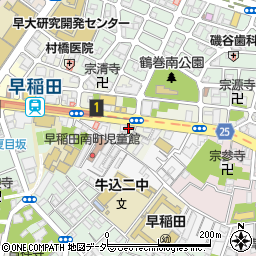 東京都新宿区早稲田町12-1周辺の地図