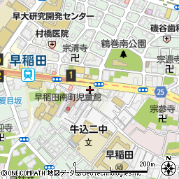 東京都新宿区早稲田町12周辺の地図