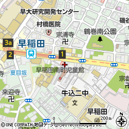 東京都新宿区早稲田南町52周辺の地図