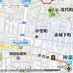 東京都新宿区中里町11周辺の地図