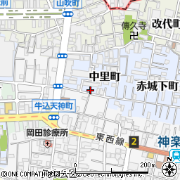 東京都新宿区中里町10周辺の地図