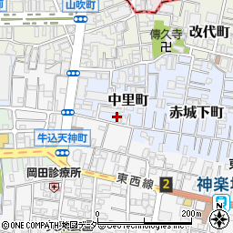 東京都新宿区中里町12周辺の地図