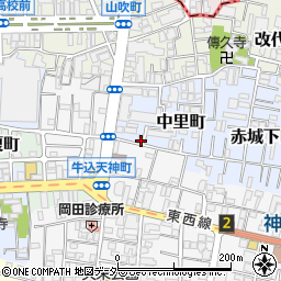 東京都新宿区中里町6周辺の地図