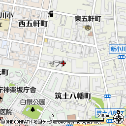 東京都新宿区東五軒町2周辺の地図