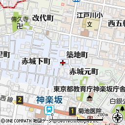東京都新宿区築地町2周辺の地図