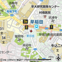 ソフトバンク早稲田周辺の地図