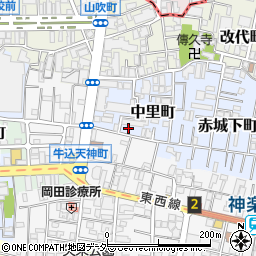 東京都新宿区中里町8周辺の地図