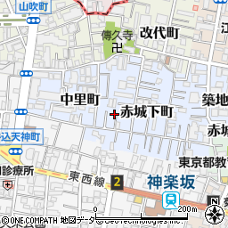 東京都新宿区赤城下町37周辺の地図