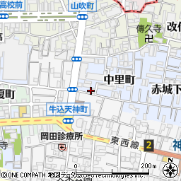 東京都新宿区中里町4周辺の地図