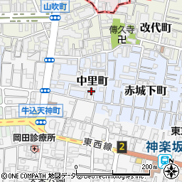東京都新宿区中里町15周辺の地図