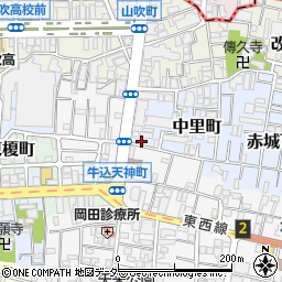 東京都新宿区中里町1周辺の地図