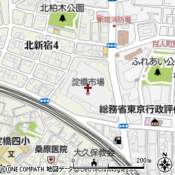 東京都中央卸売市場淀橋市場周辺の地図