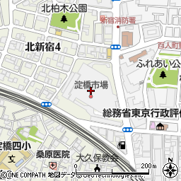 淀橋市場周辺の地図