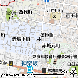 東京都新宿区築地町3周辺の地図