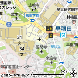 東京都新宿区馬場下町40周辺の地図