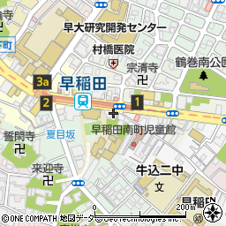 東京都新宿区早稲田南町54周辺の地図