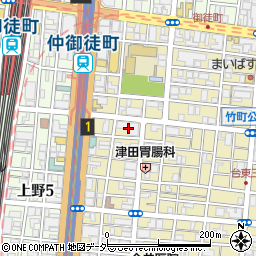 東京都台東区台東3丁目43周辺の地図