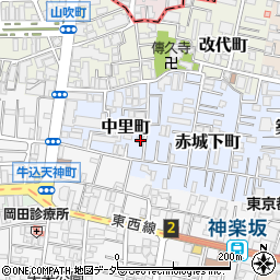 東京都新宿区中里町19周辺の地図