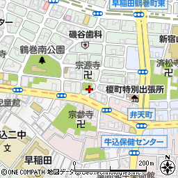 東京都新宿区早稲田町81周辺の地図