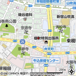 東京都新宿区早稲田町83-7周辺の地図