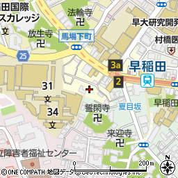 東京都新宿区馬場下町56周辺の地図