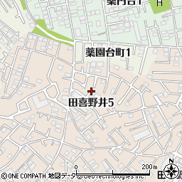 千葉県船橋市田喜野井5丁目周辺の地図