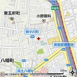 東京都新宿区新小川町3-20周辺の地図