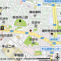 東京都新宿区早稲田町79周辺の地図