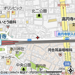 ココカラファイン薬局高円寺北店周辺の地図