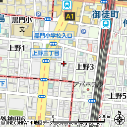 日本酒処地花 御徒町周辺の地図