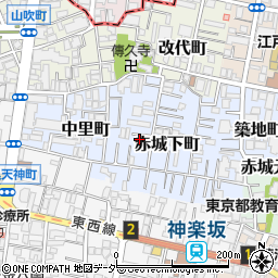 東京都新宿区赤城下町42周辺の地図