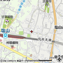 山梨県甲州市塩山赤尾513周辺の地図