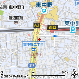 カレーハウスＣｏＣｏ壱番屋東中野駅前店周辺の地図