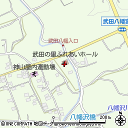 韮崎市　神山公民館周辺の地図