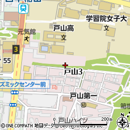 東京都新宿区戸山3丁目周辺の地図